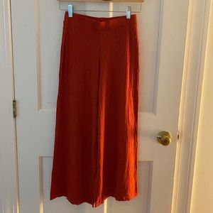 Set of 2 Wide Leg Cropped Flowy Pants